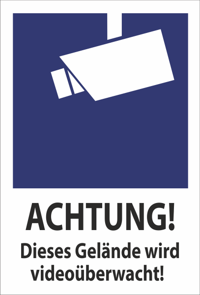 Videokennzeichnung mit Kombischild nach DIN33450